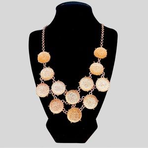 Gold tone unmarked statement necklace